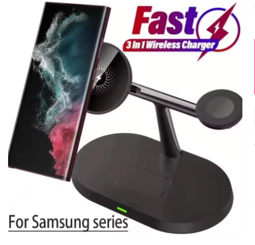 3 In 1 Magnetic Wireless Charger For Samsung Galaxy S25 S24 S23