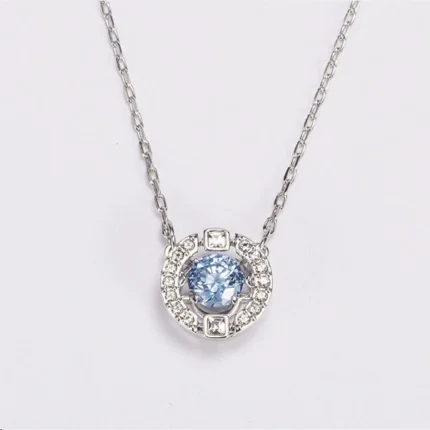 Ladies Rhodium Plated Sparkling Dance Necklace