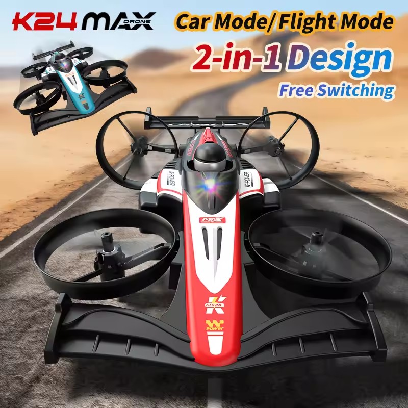 Mini Car & Drone Combo – 2-in-1 Dual-Mode Remote Control Flying Car with One-Button Takeoff, Stable Hover & 360° Flips