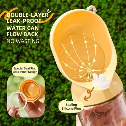 Portable Pet Water Bottle for Dogs & Cats – Leak-Proof Design with Quick Rehydration Function
