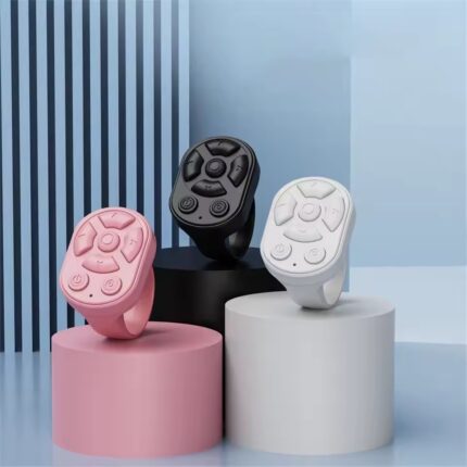 A compact and convenient wireless ring controller that makes selfies, scrolling, and hands-free phone control easier wherever you go.