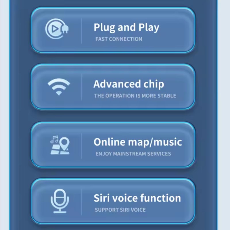 2-in-1 Wireless CarPlay Adapter – Wired-to-Wireless CarPlay & Android Auto AI Box Dongle