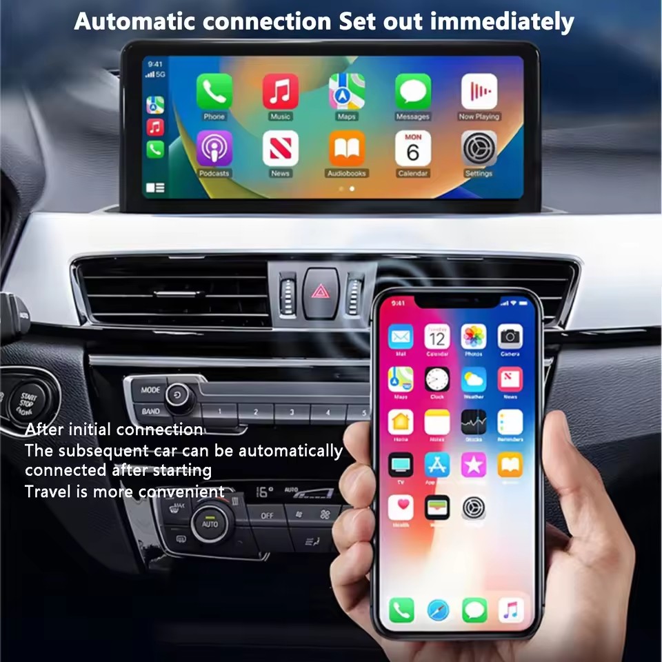2-in-1 Wireless CarPlay Adapter – Wired-to-Wireless CarPlay & Android Auto AI Box Dongle