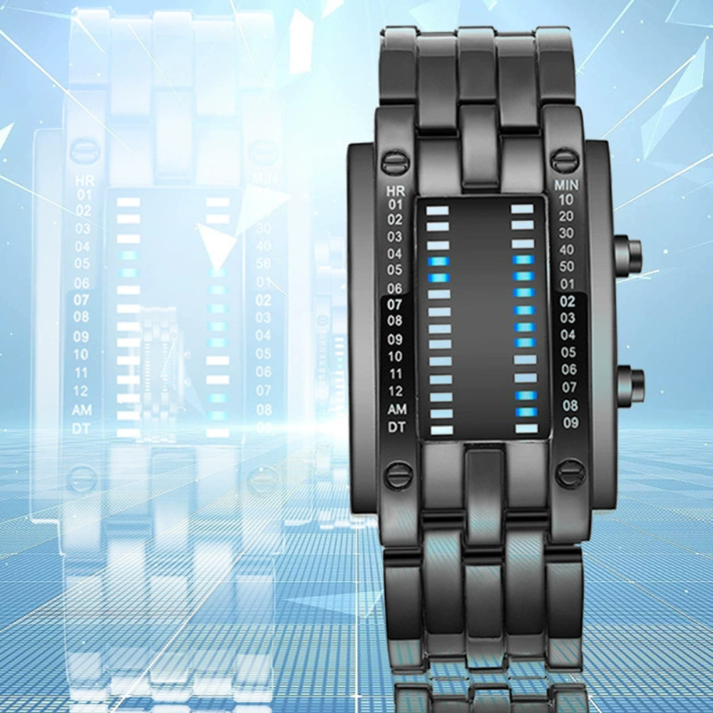 Unisex LED Digital Watch – Luminous Steel Sport Style