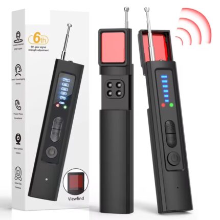 6-in-1 Anti-Spy Hidden Camera Detector – GPS Tracker Finder, RF Signal & Eavesdropping Detection Scanner for Travel Privacy
