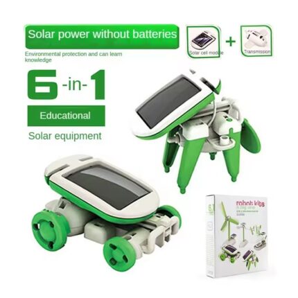 6-in-1 DIY Solar Robot Kit – STEM Educational Science Experiment Toy