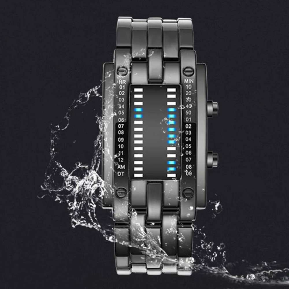 Unisex LED Digital Watch – Luminous Steel Sport Style