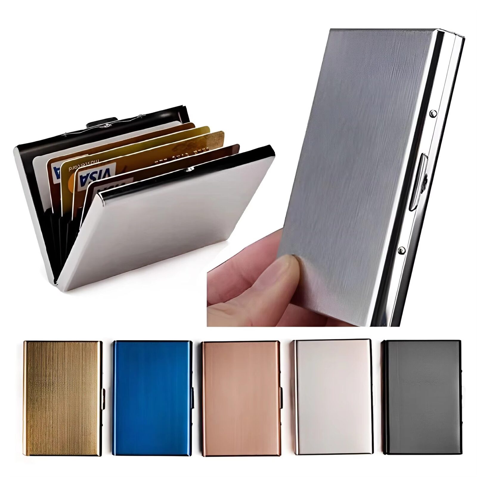 Anti-Theft RFID Blocking Aluminum Card Holder Wallet