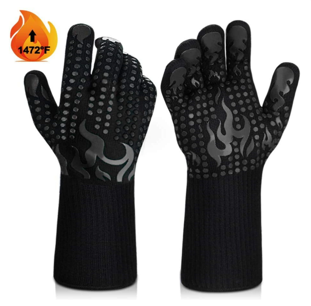 BBQ Grill Gloves – 1472°F Heat Resistant Non-Slip Cooking & Grilling Gloves, 1 Pair