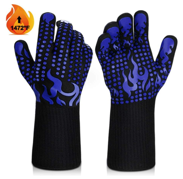 BBQ Grill Gloves – 1472°F Heat Resistant Non-Slip Cooking & Grilling Gloves, 1 Pair