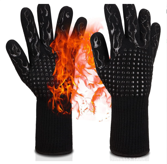 BBQ Grill Gloves – 1472°F Heat Resistant Non-Slip Cooking & Grilling Gloves, 1 Pair