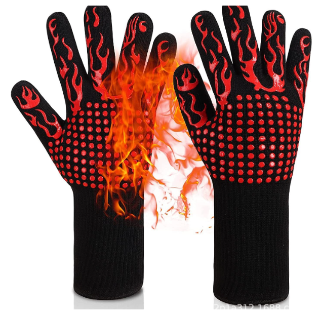 BBQ Grill Gloves – 1472°F Heat Resistant Non-Slip Cooking & Grilling Gloves, 1 Pair