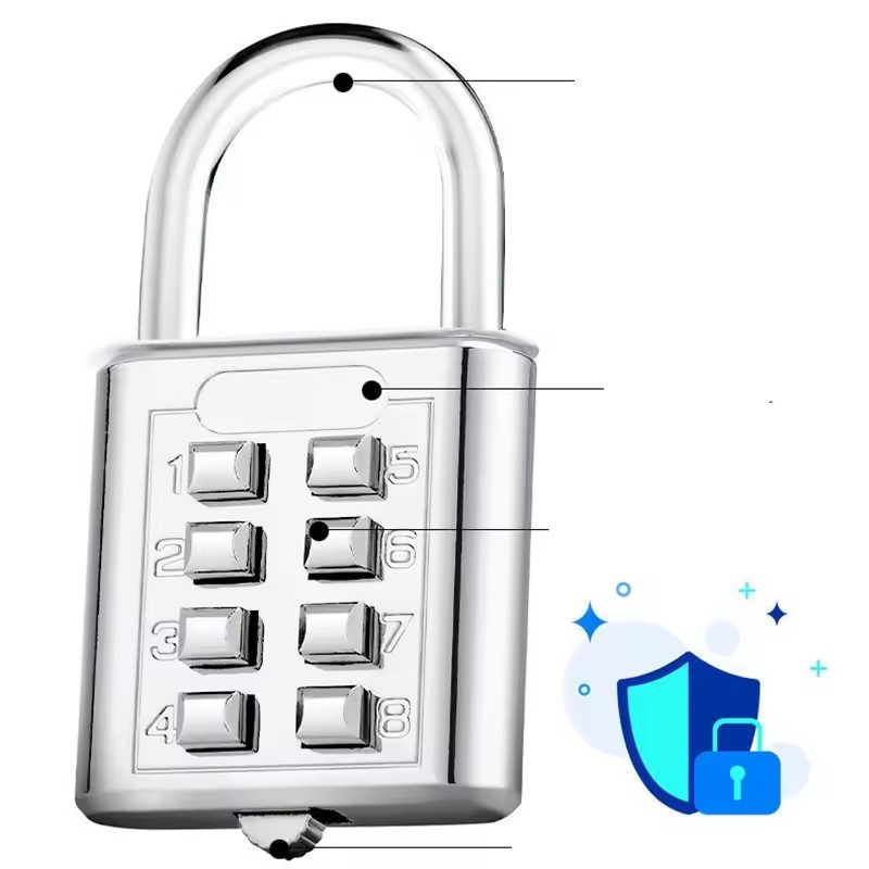 8-Digit Combination Padlock – Zinc Alloy Travel Lock