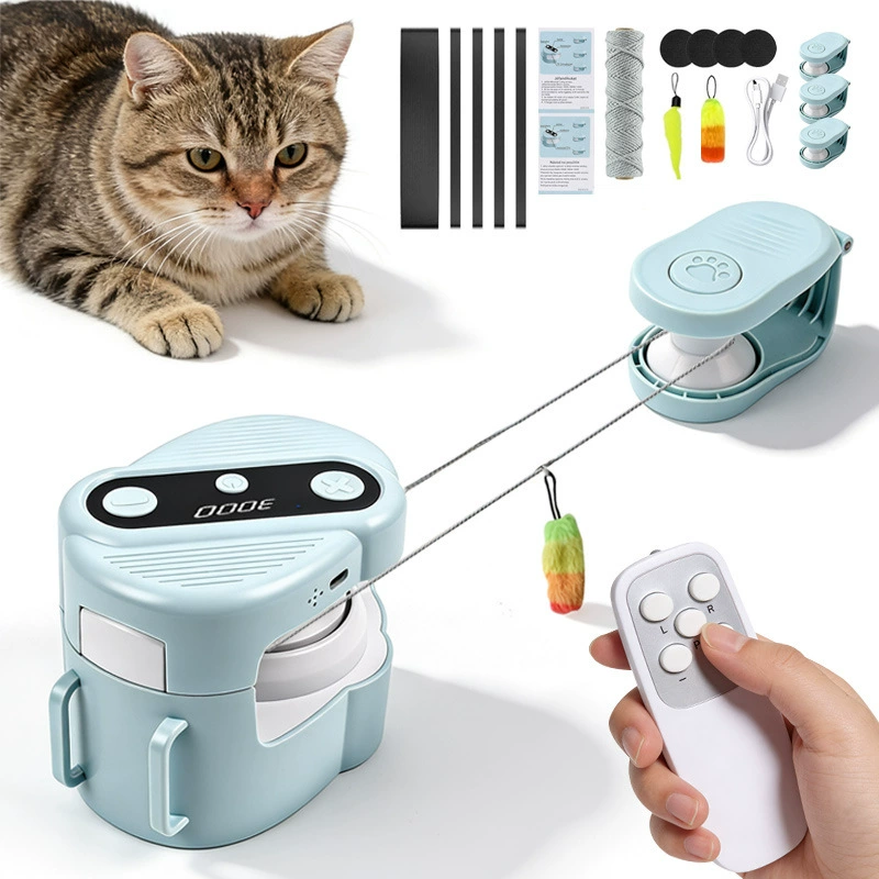 Interactive Automatic Cat Toy – Rechargeable Cat Chaser with Remote Control & Adjustable Speed