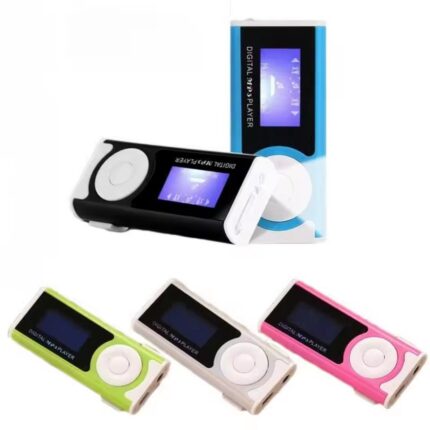 Lossless Sound Portable Mini MP3 Player – LCD Screen Music Player with Card Slot, USB & Metal Clip