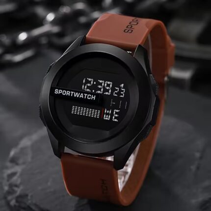 Men's Military LED Digital Watch – Sporty Waterproof Wristwatch with Stopwatch & Date