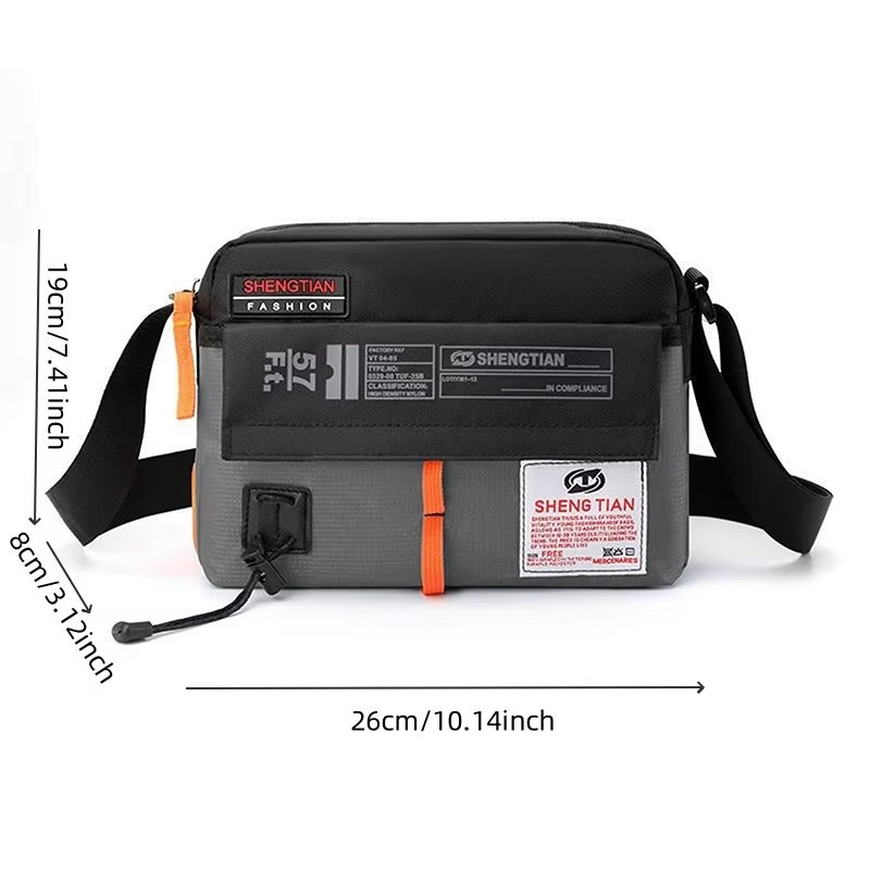 Men's Oxford Waterproof Messenger Crossbody Bag – Business Shoulder Bag with Multiple Compartments