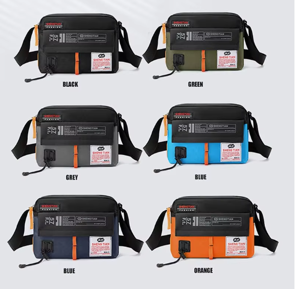 Men's Oxford Waterproof Messenger Crossbody Bag – Business Shoulder Bag with Multiple Compartments