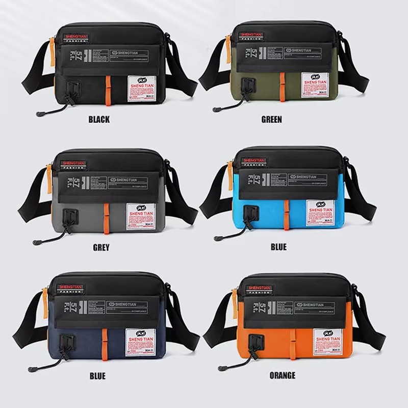 Men's Oxford Waterproof Messenger Crossbody Bag – Business Shoulder Bag with Multiple Compartments