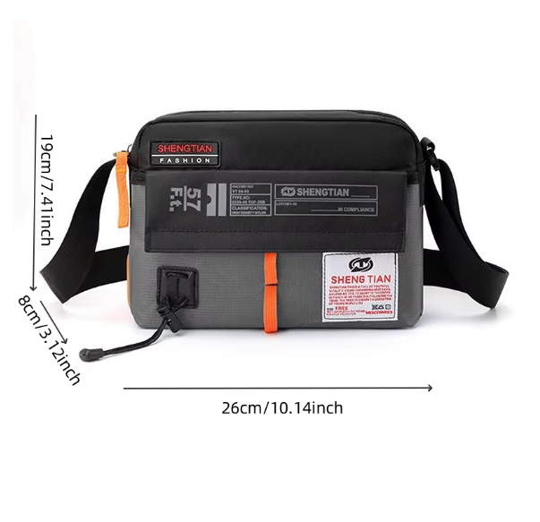 Men's Oxford Waterproof Messenger Crossbody Bag – Business Shoulder Bag with Multiple Compartments