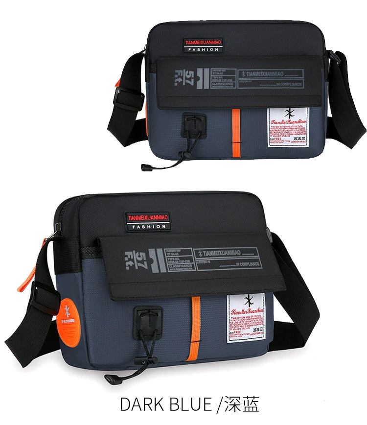 Men's Oxford Waterproof Messenger Crossbody Bag – Business Shoulder Bag with Multiple Compartments