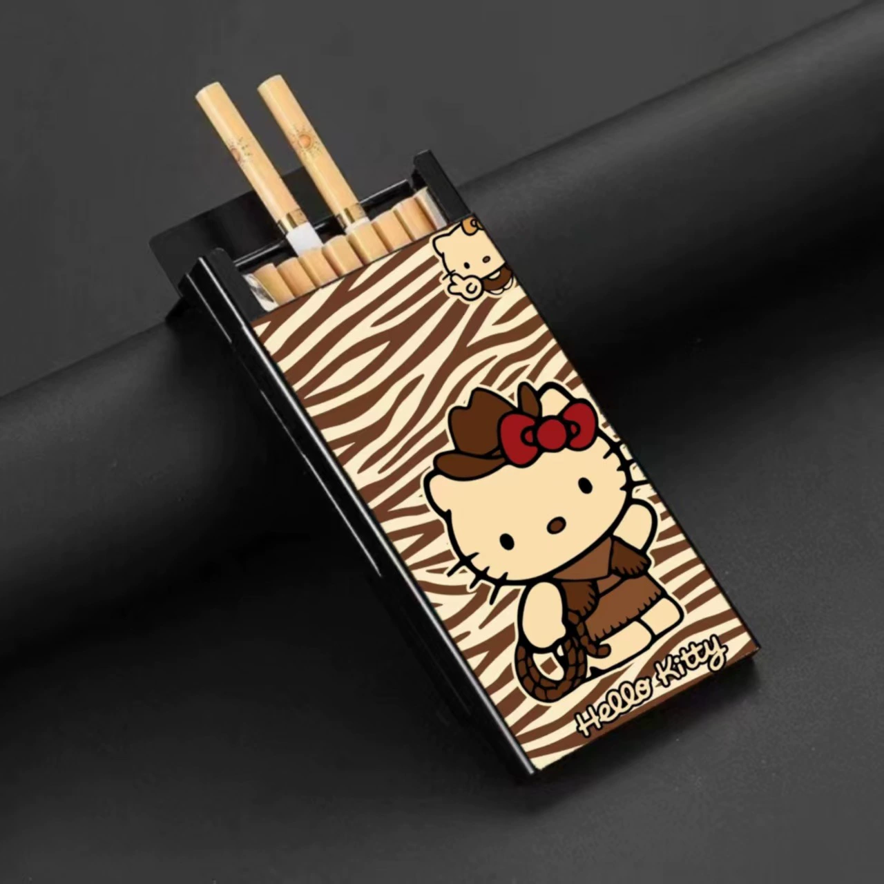 Slim Metal Cigarette Case – Sliding Lid 20-Cigarette Holder