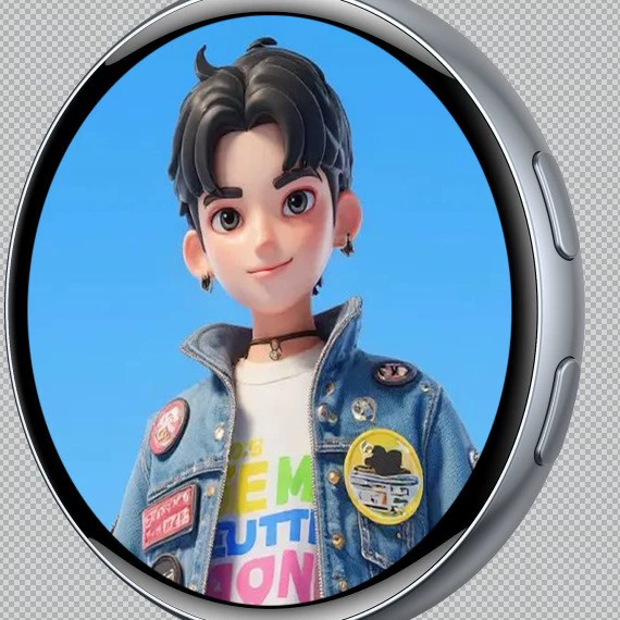Round Digital Display Badge – Custom Image Electronic Pin