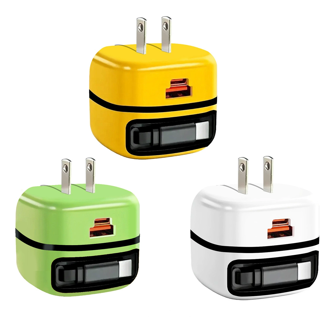 Elough 65W USB Type-C Fast Charger with Retractable Cable