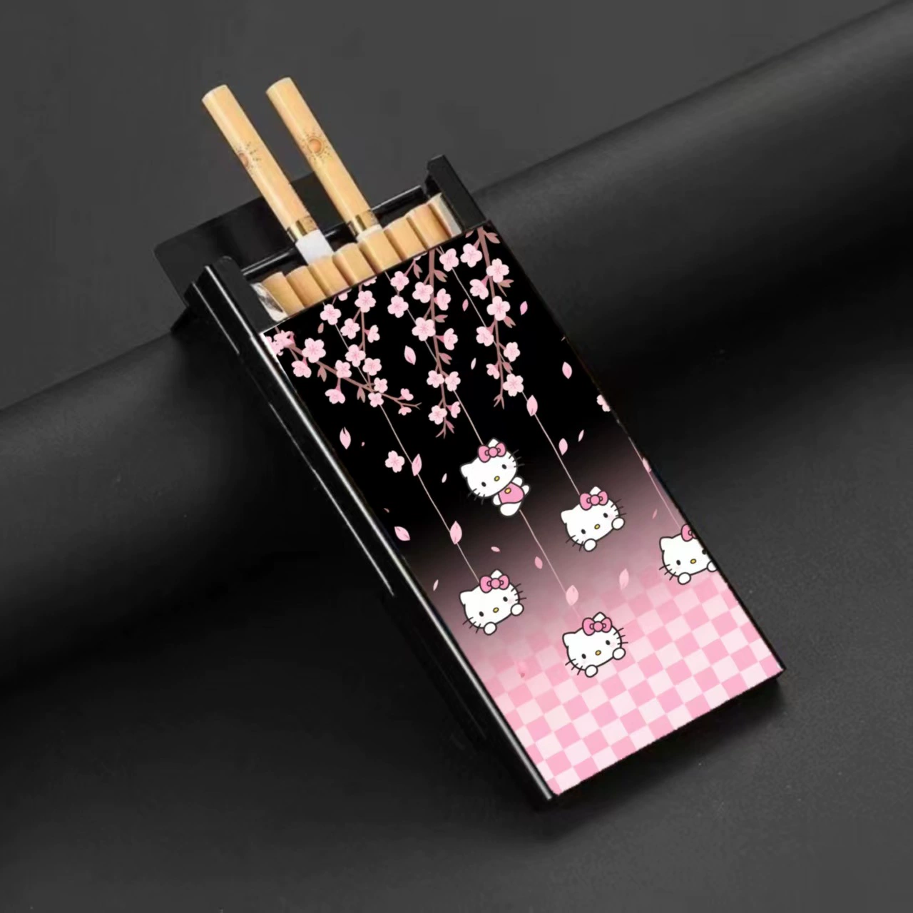 Slim Metal Cigarette Case – Sliding Lid 20-Cigarette Holder