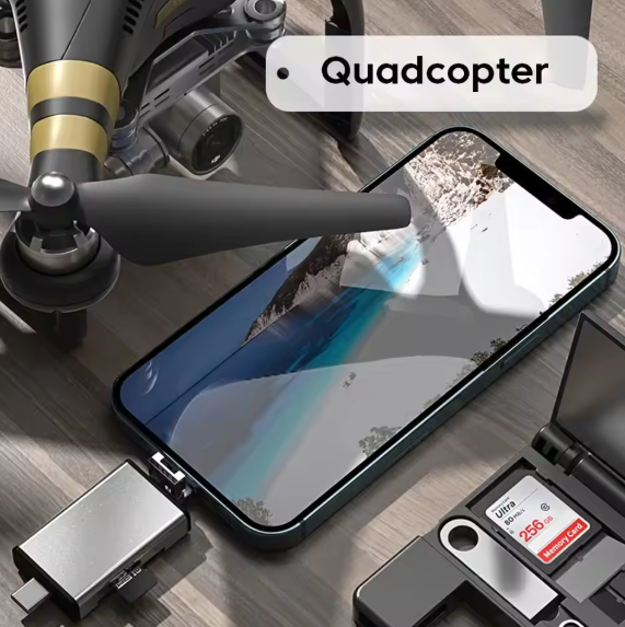7-in-1 Card Reader Organizer – SD, Micro SD & OTG Adapter