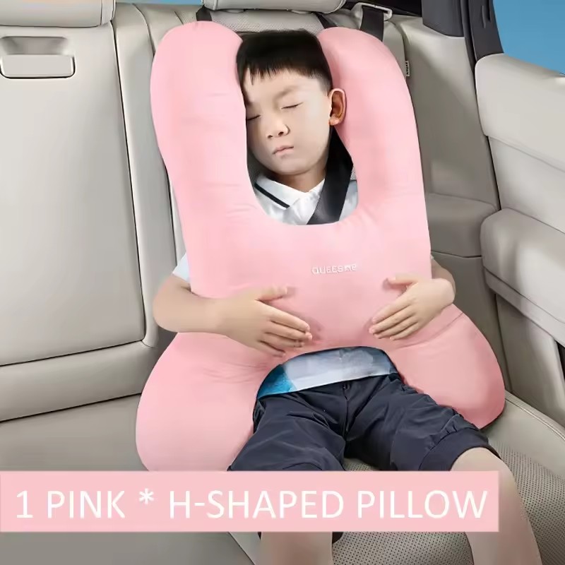 Children Sleep Headrest Pillow Nap Shoulder Belt Cushion Neck Cover Set Travel Accessories For Car Train Airplane Pillows