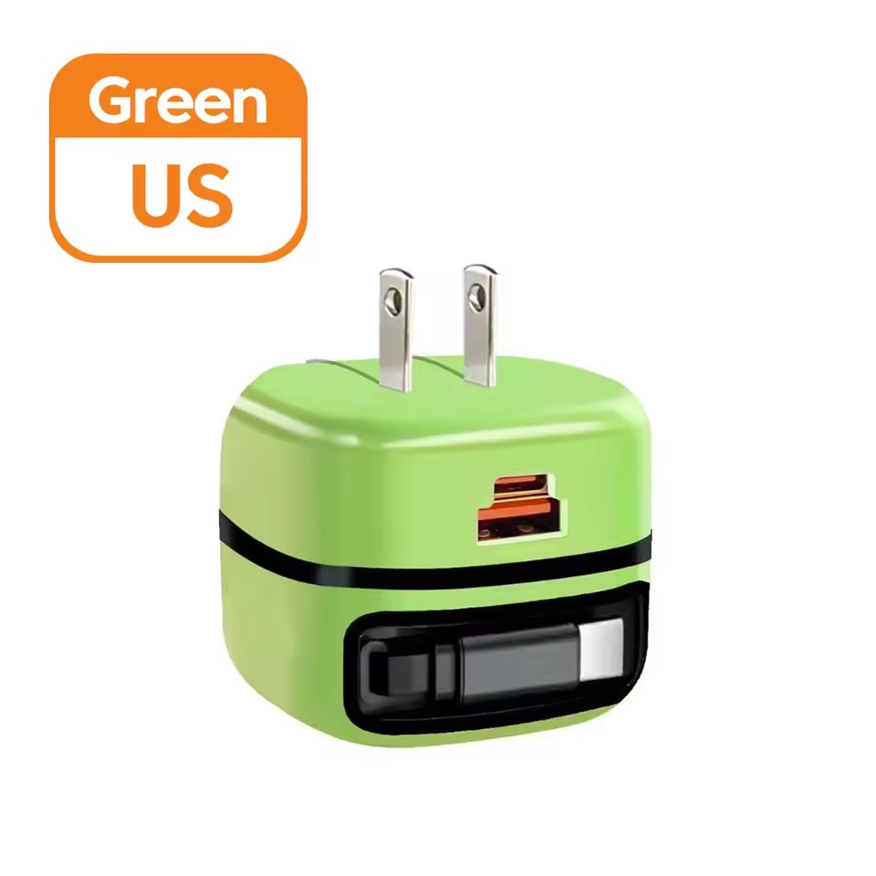 Elough 65W USB Type-C Fast Charger with Retractable Cable