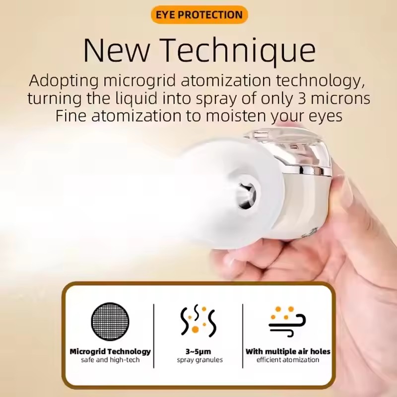 Mini Eye Moisturizing Facial Massager Hot Compress Device for Relieving Eye Fatigue and Eye Care Mist