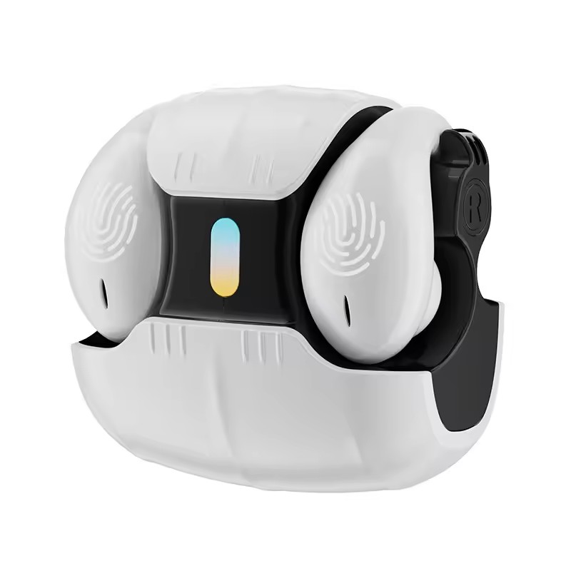 Type-C Bone Conduction Open Ear Clip Wireless Bluetooth5.3 Headphones LED Breathing Light Noise Canceling Earbuds for Music