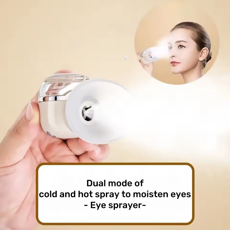 Mini Eye Moisturizing Facial Massager Hot Compress Device for Relieving Eye Fatigue and Eye Care Mist