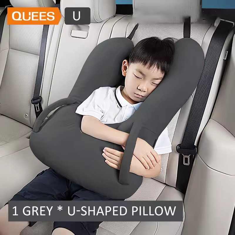 Children Sleep Headrest Pillow Nap Shoulder Belt Cushion Neck Cover Set Travel Accessories For Car Train Airplane Pillows