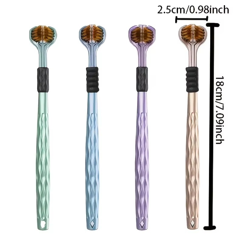 4pcs Ergonomic Manual Toothbrush Set