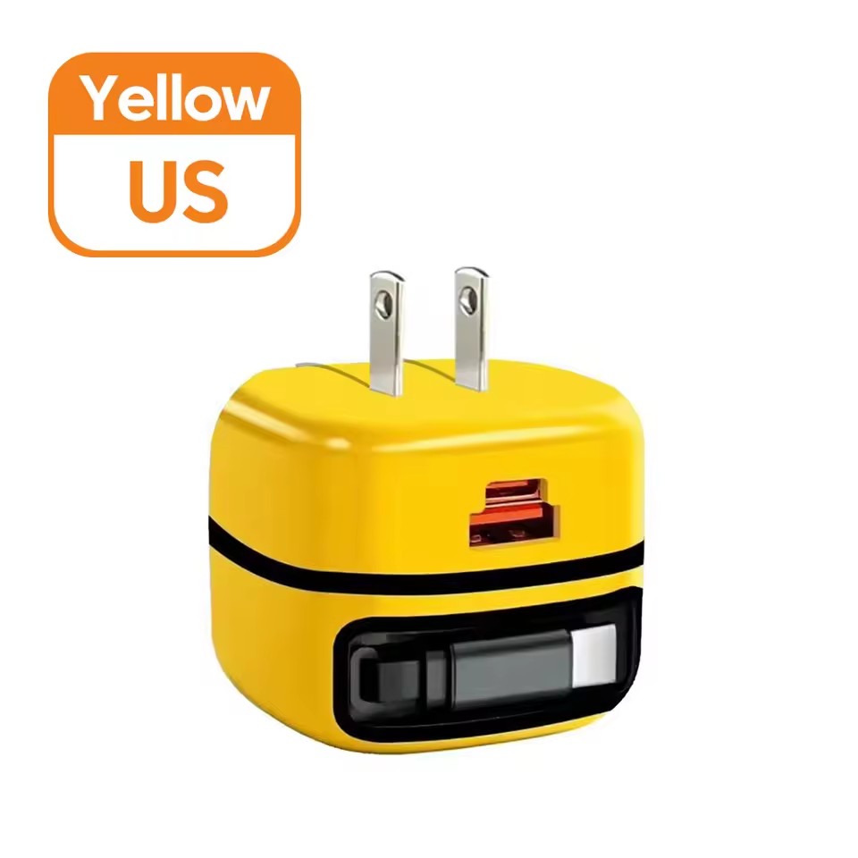 Elough 65W USB Type-C Fast Charger with Retractable Cable