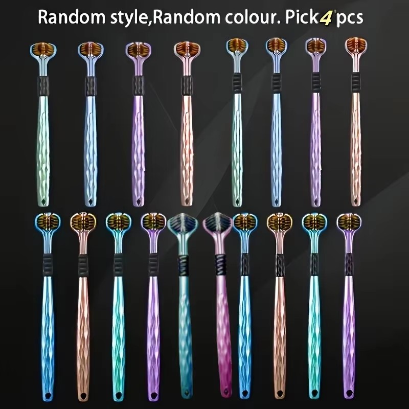 4pcs Ergonomic Manual Toothbrush Set