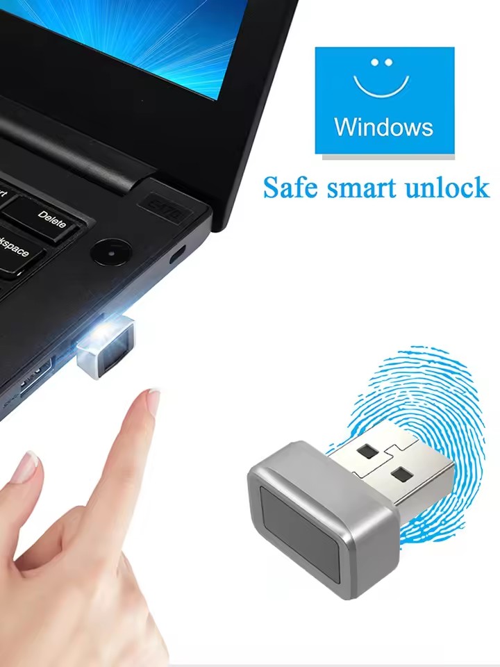 Mini USB Fingerprint Reader – FIDO U2F & Windows Hello Security Key