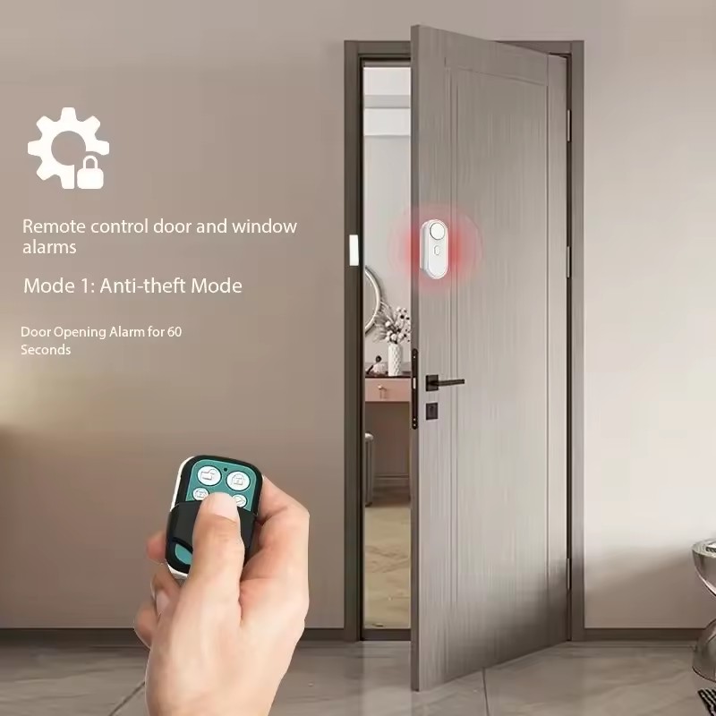 2-in-1 Door & Window Alarm – 120dB Vibration & Open Sensor with Remote Control