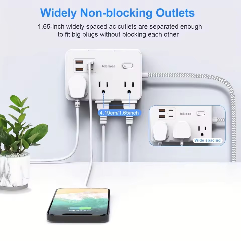 10-in-1 Power Strip – USB-C Charging & Surge Protection