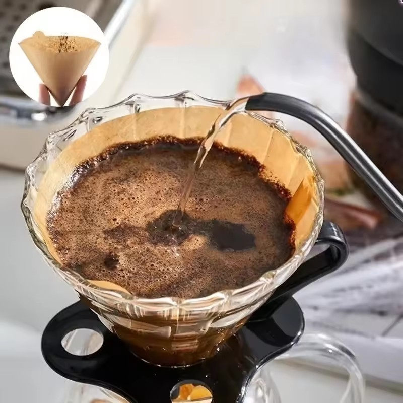 Unbleached Natural Paper Cone Coffee Filters – Pour Over & Drip Coffee Maker