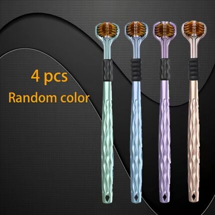 4pcs Ergonomic Manual Toothbrush Set