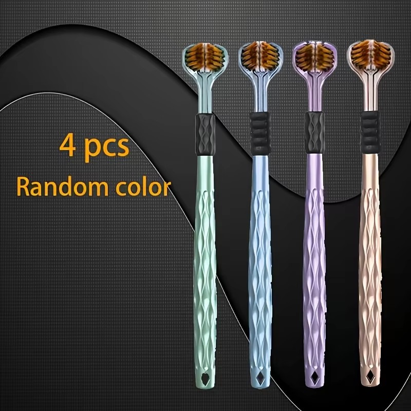 4pcs Ergonomic Manual Toothbrush Set