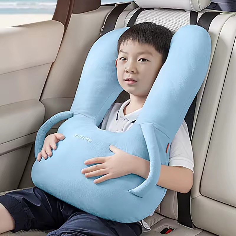 Children Sleep Headrest Pillow Nap Shoulder Belt Cushion Neck Cover Set Travel Accessories For Car Train Airplane Pillows
