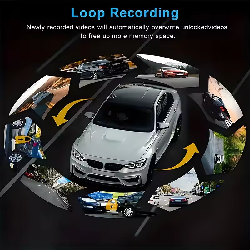 1080P Car DVR Dash Camera with 720P Rear Camera – 140° Wide Angle
