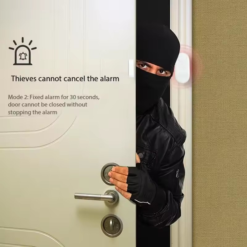 2-in-1 Door & Window Alarm – 120dB Vibration & Open Sensor with Remote Control