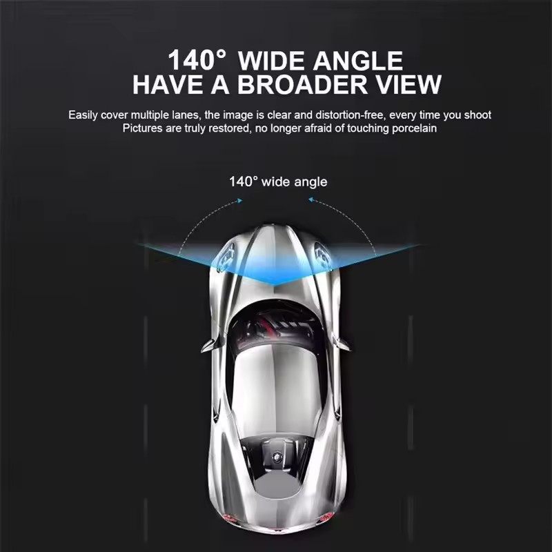 1080P Car DVR Dash Camera with 720P Rear Camera – 140° Wide Angle