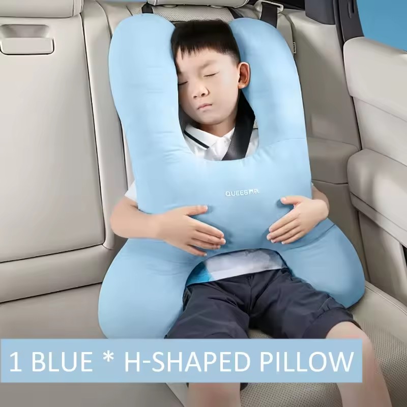 "Children Sleep Headrest Pillow Nap Shoulder Belt Cushion Neck Cover Set Travel Accessories For Car Train Airplane Pillows "